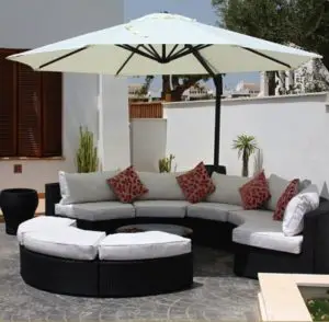 The use of outdoor umbrella is one of the ways on how to protect outdoor cushions
