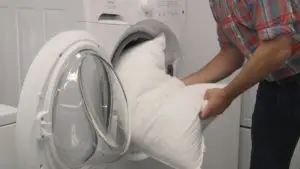 cleaning outdoor cushions in a washing machine